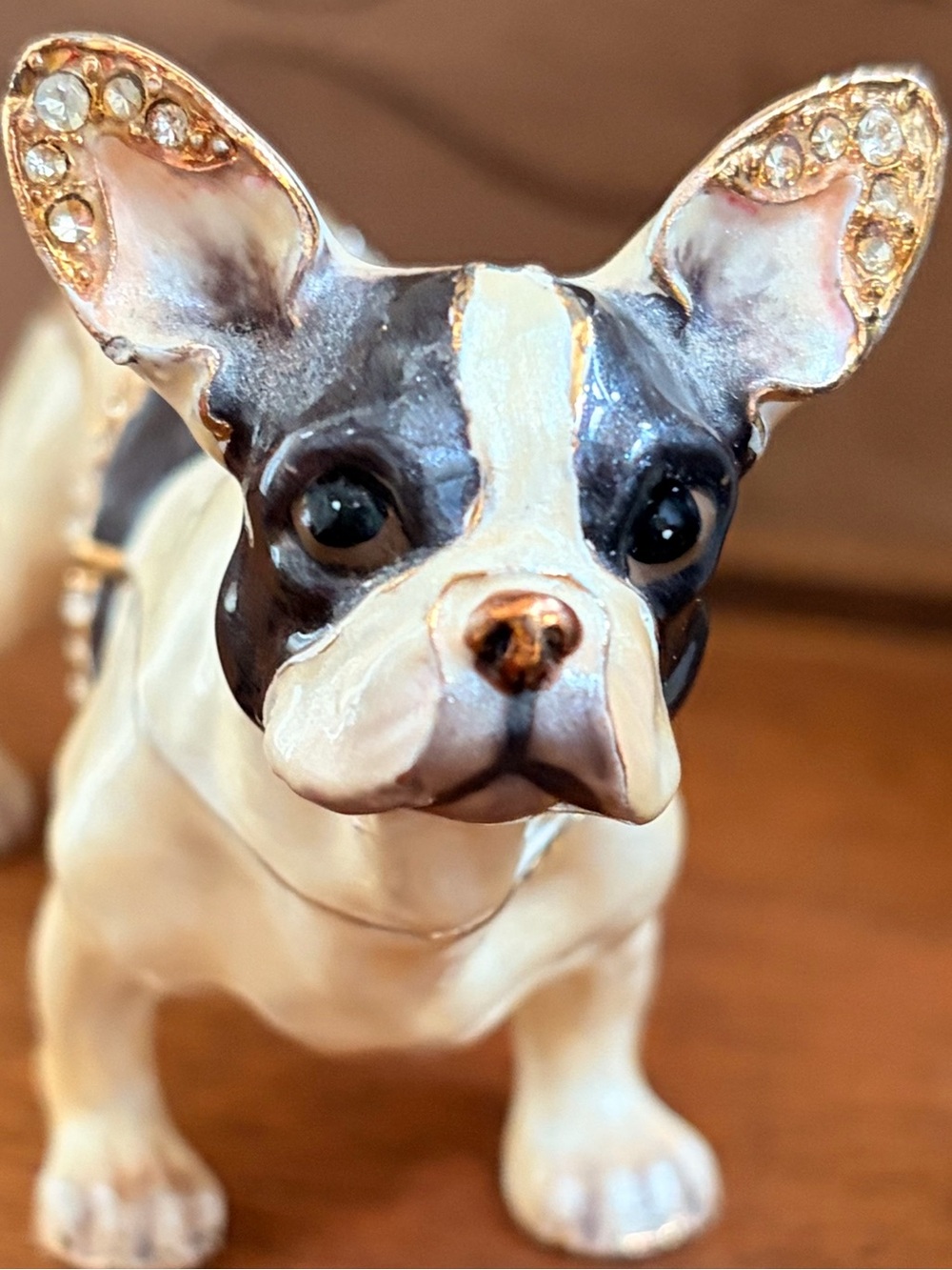 🐾French Bulldog Figurine with Gold & Crystal Accents🐾 - Picture 5 of 10